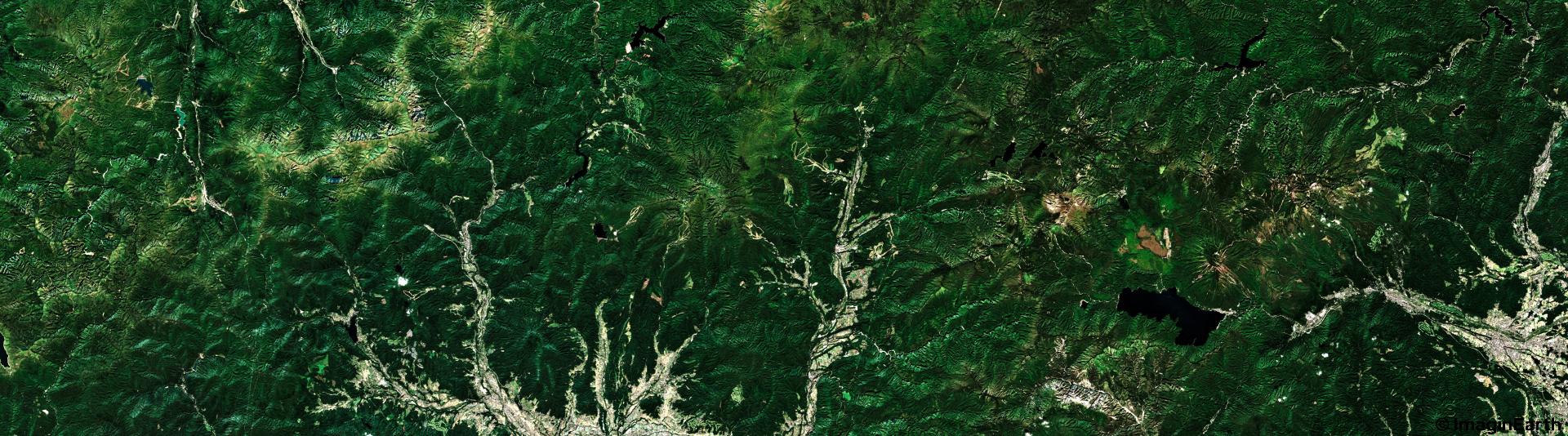 voyager en asie, photo satellite