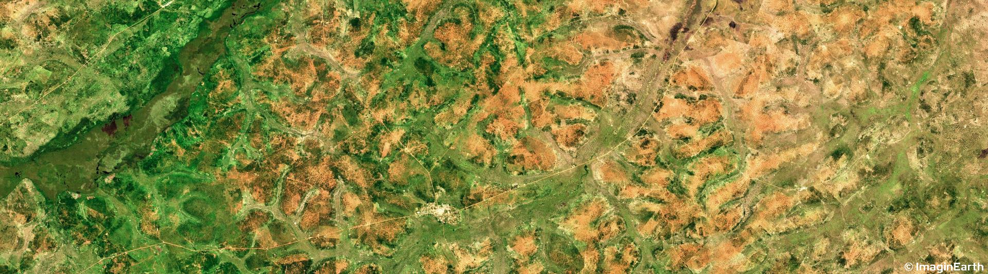voyager en afrique, photo satellite
