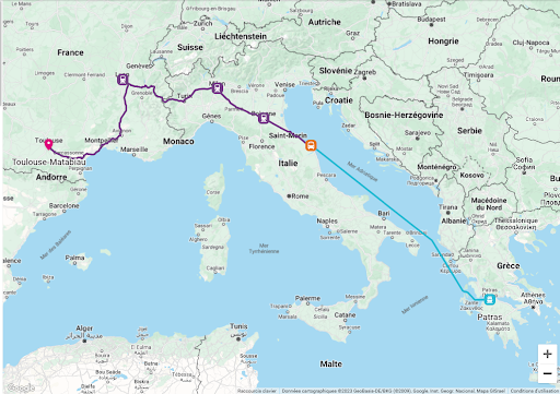 Grèce itinéraire télétravail train ferry