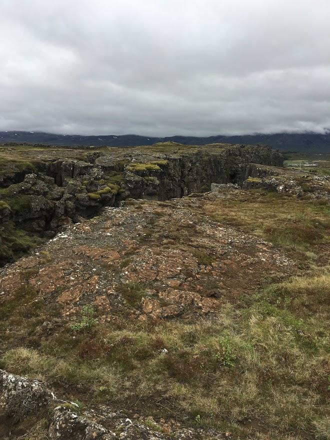 Rift due to volcanic activity in Iceland