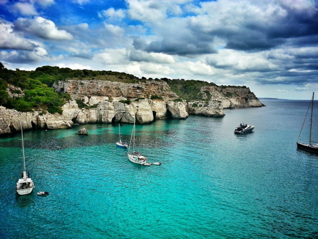 Minorca coastline, Minorca, Spain